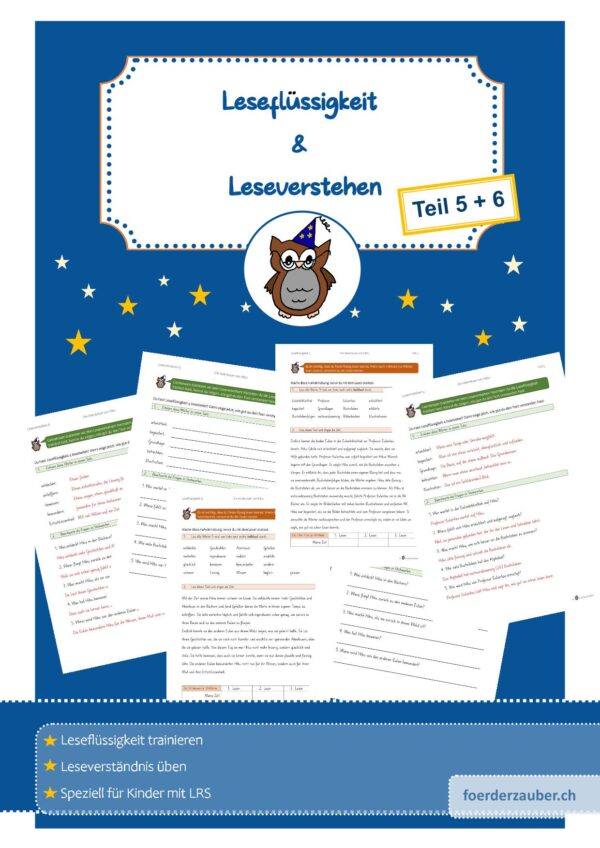 Leseflüssigkeit und Leseverstehen 5+6